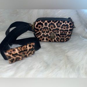 Kurt Geiger Shoreditch Small Leopard Print Camera Bag